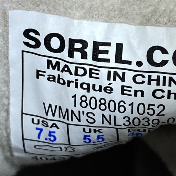 Sorel Women's Explorer Joan Grey Leather Win ter Boot Size US 7.5 - Picture 10 of 10